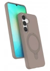 Mey İthalat®  Samsung Galaxy S25 Regal Magsafe Standlı Kapak - Çöl Titanyum