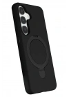 Mey İthalat®  Samsung Galaxy S25 Regal Magsafe Standlı Kapak - Siyah