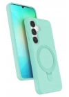Mey İthalat®  Samsung Galaxy S25 Regal Magsafe Standlı Kapak - Su Yeşili