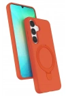 Mey İthalat®  Samsung Galaxy S25 Regal Magsafe Standlı Kapak - Turuncu