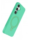 Mey İthalat®  Samsung Galaxy S25 Regal Magsafe Standlı Kapak - Yeşil