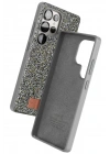 Mey İthalat®  Samsung Galaxy S25 Ultra Bright Simli Kapak - Gümüş