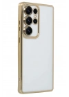 Mey İthalat®  Samsung Galaxy S25 Ultra Kılıf  Lensli Silikon - Gold