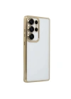 Mey İthalat®  Samsung Galaxy S25 Ultra Kılıf  Lensli Silikon - Gold