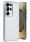Mey İthalat®  Samsung Galaxy S25 Ultra Kılıf  Lensli Silikon - Gümüş