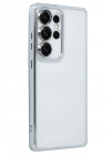 Mey İthalat®  Samsung Galaxy S25 Ultra Kılıf  Lensli Silikon - Gümüş