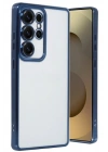 Mey İthalat®  Samsung Galaxy S25 Ultra Kılıf  Lensli Silikon - Lacivert