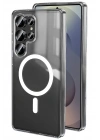 Mey İthalat®  Samsung Galaxy S25 Ultra Kılıf Magneticsafe Şeffaf Silikon - Şeffaf