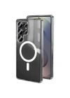 Mey İthalat®  Samsung Galaxy S25 Ultra Kılıf Magneticsafe Şeffaf Silikon - Şeffaf