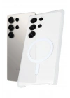 Mey İthalat®  Samsung Galaxy S25 Ultra Kılıf PC Zara Magsafe Şeffaf Kılıf - Şeffaf