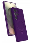 Mey İthalat®  Samsung Galaxy S25 Ultra Regal Magsafe Standlı Kapak - Derin Mor
