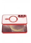 Mey İthalat®  Samsung Galaxy S26 Plus Kross Magneticsafe Kapak - Kırmızı