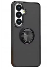 Mey İthalat®  Samsung Galaxy S26 Plus Montreal Yüzüklü Silikon Kapak - Siyah