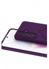 Mey İthalat®  Samsung Galaxy S26 Plus Regal Magsafe Standlı Kapak - Derin Mor