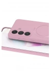Mey İthalat®  Samsung Galaxy S26 Regal Magsafe Standlı Kapak - Açık Pembe