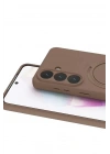 Mey İthalat®  Samsung Galaxy S26 Regal Magsafe Standlı Kapak - Çöl Titanyum