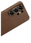 Mey İthalat®  Samsung Galaxy S26 Ultra Auto Focus Karbon Kapak - Kahverengi
