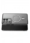 Mey İthalat®  Samsung Galaxy S26 Ultra Joke Simli Magneticsafe Kılıf - Siyah