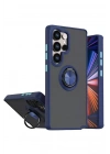 Mey İthalat®  Samsung Galaxy S26 Ultra Montreal Yüzüklü Silikon Kapak - Lacivert