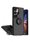 Mey İthalat®  Samsung Galaxy S26 Ultra Montreal Yüzüklü Silikon Kapak - Siyah