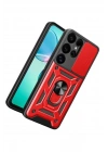 Mey İthalat®  Samsung Galaxy S26 Ultra Pars Lens Yüzüklü Silikon - Kırmızı