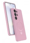 Mey İthalat®  Samsung Galaxy S26 Ultra Regal Magsafe Standlı Kapak - Açık Pembe