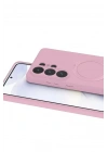 Mey İthalat®  Samsung Galaxy S26 Ultra Regal Magsafe Standlı Kapak - Açık Pembe