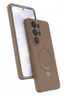 Mey İthalat®  Samsung Galaxy S26 Ultra Regal Magsafe Standlı Kapak - Çöl Titanyum