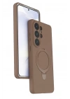 Mey İthalat®  Samsung Galaxy S26 Ultra Regal Magsafe Standlı Kapak - Çöl Titanyum