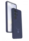 Mey İthalat®  Samsung Galaxy S26 Ultra Regal Magsafe Standlı Kapak - Lacivert