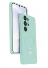 Mey İthalat®  Samsung Galaxy S26 Ultra Regal Magsafe Standlı Kapak - Su Yeşili
