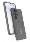 Mey İthalat®  Samsung Galaxy S26 Ultra Regal Magsafe Standlı Kapak - Titan Gri