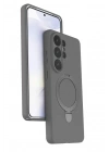 Mey İthalat®  Samsung Galaxy S26 Ultra Regal Magsafe Standlı Kapak - Titan Gri