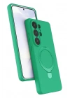 Mey İthalat®  Samsung Galaxy S26 Ultra Regal Magsafe Standlı Kapak - Yeşil