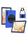 Mey İthalat®  Samsung Galaxy T737 Tab S7 FE 12.4 Kılıf Amazing Tablet Kapak - Mavi