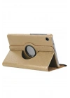 Mey İthalat®  Samsung Galaxy Tab A11 360 Tablet Deri Kılıf - Gold