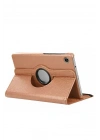 Mey İthalat®  Samsung Galaxy Tab A11 360 Tablet Deri Kılıf - Rose Gold