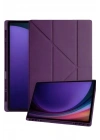 Mey İthalat®  Samsung Galaxy Tab A11 Plus Kalemlikli Mars Tablet Kılıfı - Mürdüm
