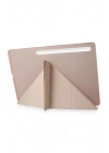 Mey İthalat®  Samsung Galaxy Tab A9 Kılıf Kalemlikli Mars Tablet Kılıfı - Rose Gold