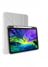 Mey İthalat®  Samsung Galaxy Tab A9 Plus Kılıf Kalemlikli Mars Tablet Kılıfı - Gri