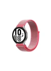 Mey İthalat®  Samsung Galaxy Watch 4 Hasırlı Cırtcırtlı Kordon - Pembe