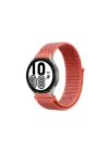 Mey İthalat®  Samsung Galaxy Watch 4 Hasırlı Cırtcırtlı Kordon - Turuncu