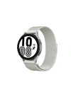 Mey İthalat®  Samsung Galaxy Watch 4 Metal Mıknatıslı Kordon - Gümüş