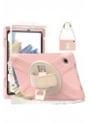 Mey İthalat®  Samsung Galaxy X200 Tab A8 10.5 Kılıf Amazing Tablet Kapak - Pembe
