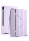 Mey İthalat®  Samsung Galaxy X610 Tab S9 FE Plus 12.4 Kılıf Kalemlikli Mars Tablet Kılıfı - Lila