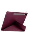 Mey İthalat®  Samsung Galaxy X610 Tab S9 FE Plus 12.4 Kılıf Kalemlikli Mars Tablet Kılıfı - Mürdüm