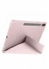 Mey İthalat®  Samsung Galaxy X610 Tab S9 FE Plus 12.4 Kılıf Kalemlikli Mars Tablet Kılıfı - Rose Gold