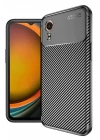 Mey İthalat®  Samsung Galaxy XCover 7 Kılıf Auto Focus Karbon Kapak - Siyah