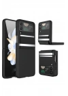 Mey İthalat®  Samsung Galaxy Z Flip 3 Kılıf Belt Flip Kapak - Siyah