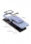 Mey İthalat®  Samsung Galaxy Z Flip 3 Kılıf Belt Flip Kapak - Siyah